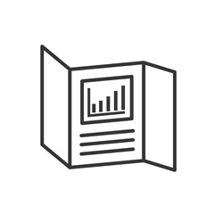 Flyer icon template color editable. Brochure symbol vector sign isolated on white background. Simple logo vector illustration for graphic and web design.