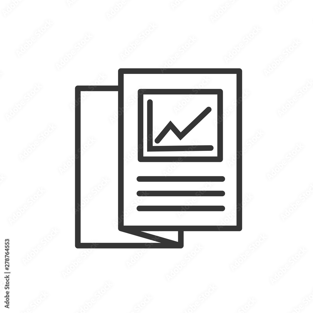 Poster flyer icon template color editable. brochure symbol vector sign isolated on white background. simple