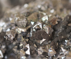 Natural raw mineral,in its structure has many small flat surfaces