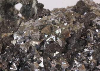Natural raw mineral,in its structure has many small flat surfaces