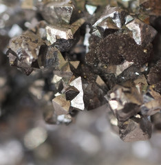 Natural raw mineral,in its structure has many small flat surfaces