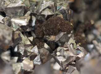 Natural raw mineral,in its structure has many small flat surfaces