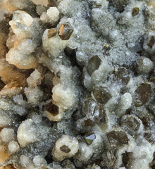Natural mineral quartz, calcite beautiful background