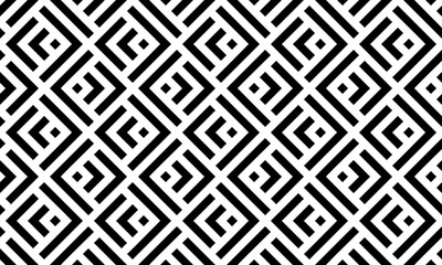 Abstracte geometrische patroon. Een naadloze vectorachtergrond. Witte en zwarte sieraad. Grafisch modern patroon. Eenvoudig rooster grafisch ontwerp