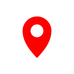 Pin location, map icon vector symbol illustration