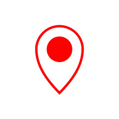Pin location, map icon vector symbol illustration