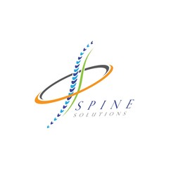  Spine diagnostics symbol logo template vector illustration design 