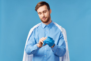 man with bottle of water