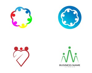 Adoption and community care Logo template vector icon