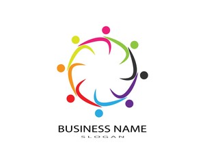 Adoption and community care Logo template vector icon