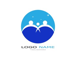 Adoption and community care Logo template vector icon