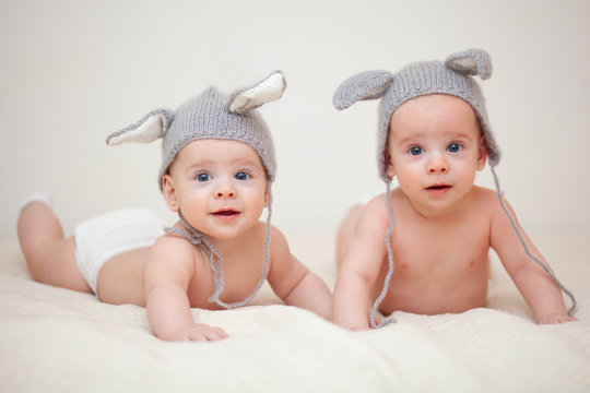cute baby twins Stock Photo | Adobe Stock