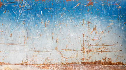 Scratched rusty metal wall texture - 278772544