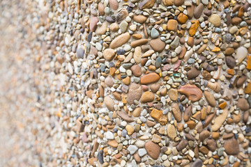 Texture of small white cobble stone. Copyspace, place for text
