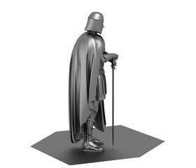 3D rendering, warrior character, illustration