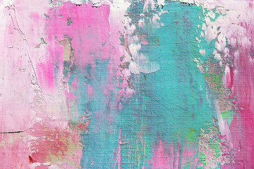 Photo of abstract oil paint texture on canvas, background.