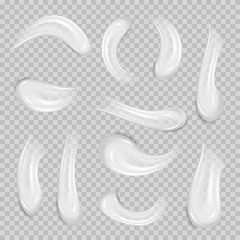 White cream elements. Element for advertising and promotional message. Vector illustration for your design and business