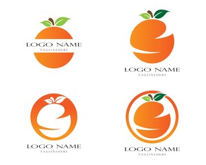 Orange logo design. Vector illustration
