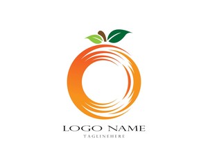 Orange logo design. Vector illustration