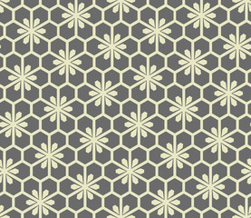 Flower geometric pattern. Seamless vector background. Grey ornament. Ornament for fabric, wallpaper, packaging. Decorative print