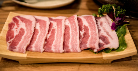 raw meat on a chopping board