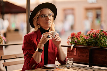 coffee at caf