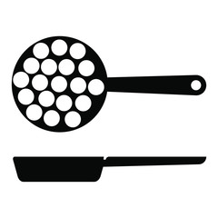 Kitchen Pan vectoriIcon on white background. Frying pan symbol illustration.
