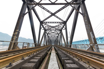 the old steel railway bridge
