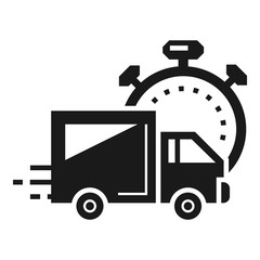 Fast parcel delivery icon. Simple illustration of fast parcel delivery vector icon for web design isolated on white background