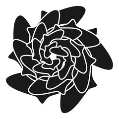 Homepot succulent icon. Simple illustration of homepot succulent vector icon for web design isolated on white background