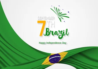 Fotobehang Brazil Independence Day. September 7, Independence day of Brazil vector (Independência). © detakstudio