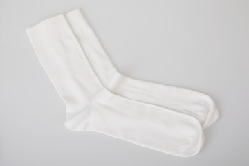 White socks isolated on white background