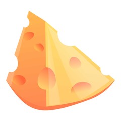 French cheese icon. Cartoon of french cheese vector icon for web design isolated on white background
