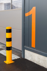 Warehouse entrance with numbers in logistic warehouse - 278780794