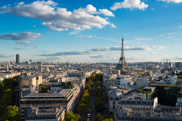 Obraz premium eiffel tour and Paris cityscape