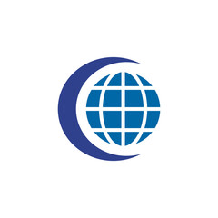 Globe icon logo design vector template