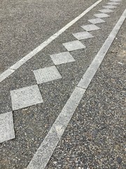 road marking on road