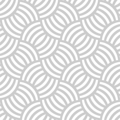 Vector seamless texture. Modern geometric background. Monochrome repeating pattern with intersecting circles.