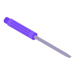 Home line screwdriver icon. Isometric of home line screwdriver vector icon for web design isolated on white background