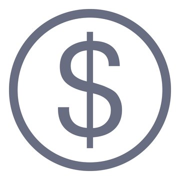 Dollar sign icon. Simple illustration of dollar sign vector icon for web design isolated on white background