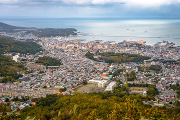 Fototapeta na wymiar Otaru, Hokkaido, Japan town cityscape