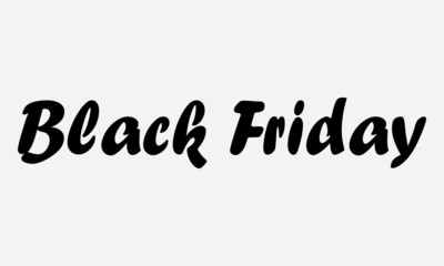 Black Friday hand written lettering  - retro vector calligraphy for poster, labels, stickers, prints and other uses.