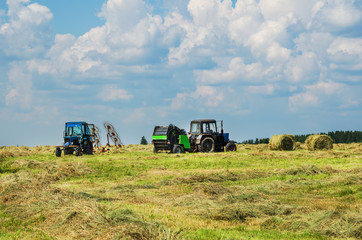 Two tractors in the field
