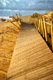 Beach walkways after storm in Portugal