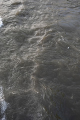 waves on river