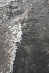 waves on river