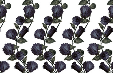 Elegant pattern of blush toned rustic flowers isolated in a solid background great for textile print, background, handmade card design, invitations, wallpaper, packaging, interior or fashion designs.