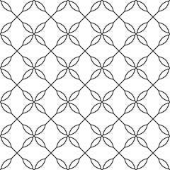 Fototapeta premium Elegant linear diagonal grid ornament. Seamless vector pattern