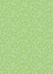 light green background with floral pattern - vector A4
