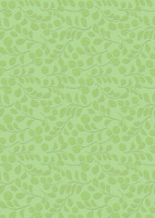 light green background with floral pattern - vector A4